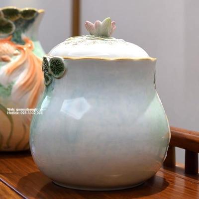 HŨ CÁ SỨ ĐỰNG BÁNH KẸO